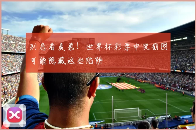 别急着羡慕!世界杯彩票中奖截图可能隐藏这些陷阱