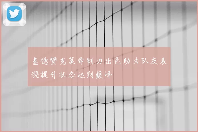 基德赞克莱牵制力出色助力队友表现提升状态达到巅峰
